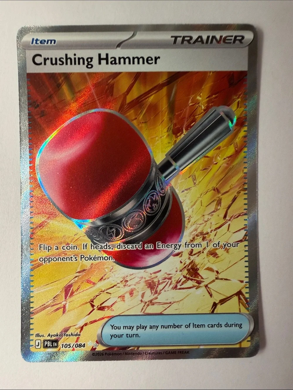 Pokémon TCG: Pitch Black - CRUSHING HAMMER 105/084 NM